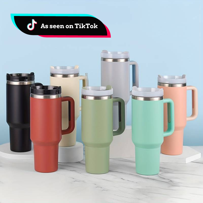 CosySip Tumbler with Straw & Handle