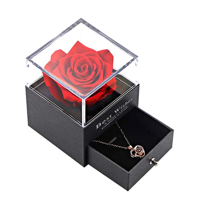 Cosy Eternal Love Rose & Necklace Box