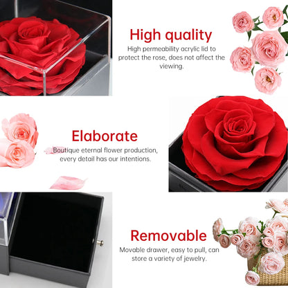 Cosy Eternal Love Rose & Necklace Box