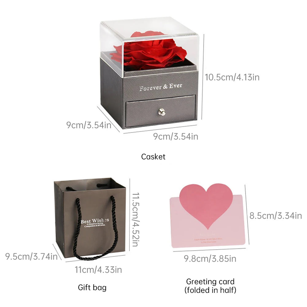 Cosy Eternal Love Rose & Necklace Box