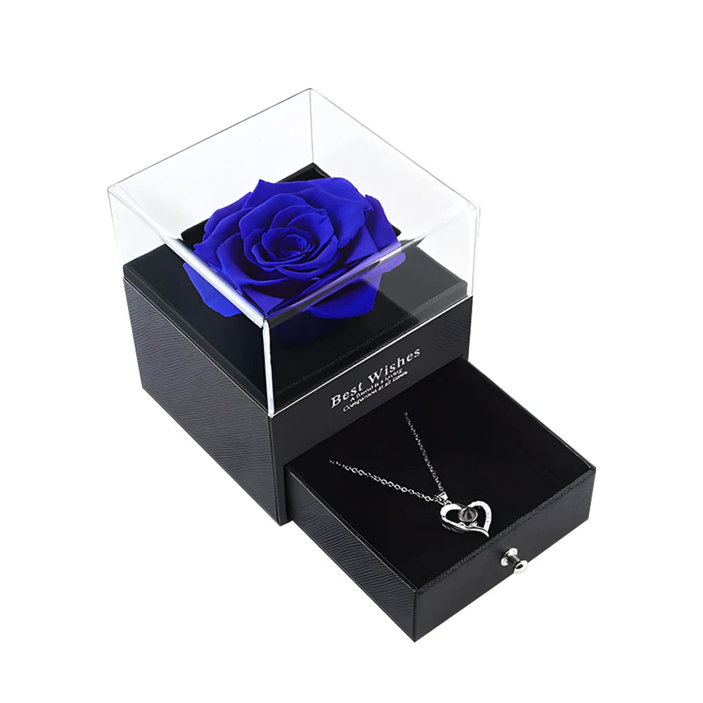 Cosy Eternal Love Rose & Necklace Box