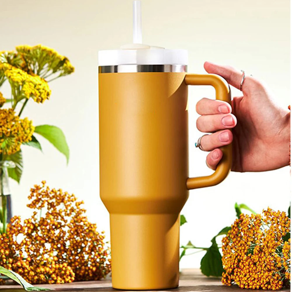 CosySip Tumbler with Straw & Handle